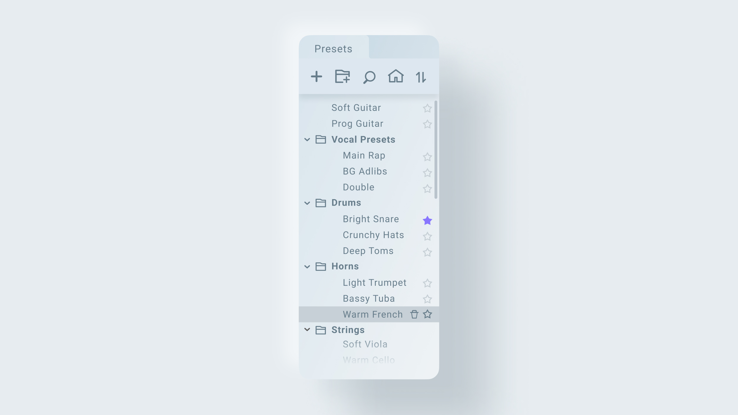 preset menu design